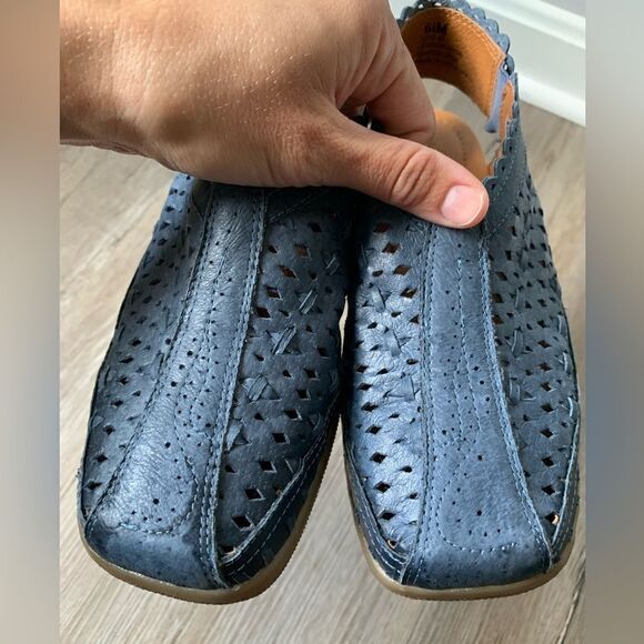 VTG Beacon Euro Flex Huaraches Sandals Leather Blue Mary Jane Size 6 6.5 - Picture 4 of 16